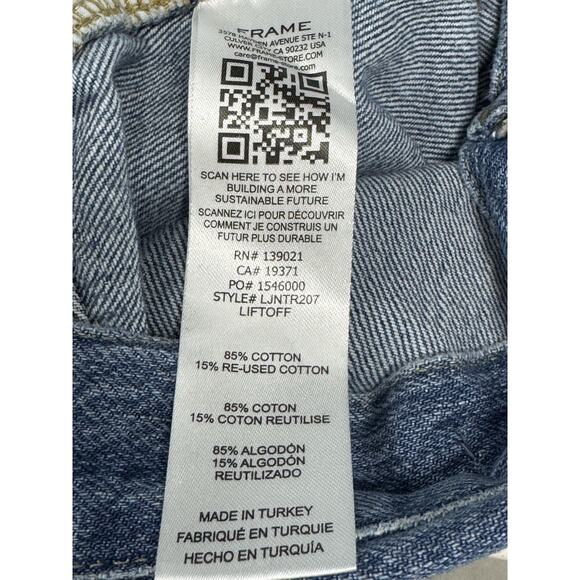 Frame Denim Size 29 Le Jane Designer Straight Leg Denim Jeans Casual Relax - Picture 7 of 12